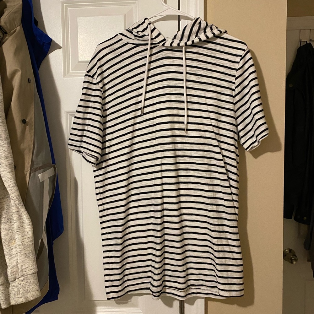 White striped hoodie